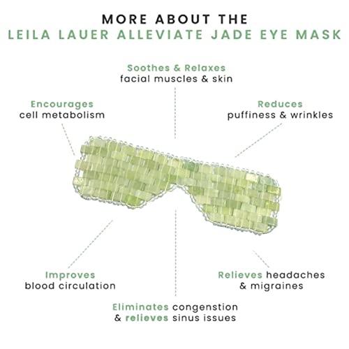 wanshi Light Cool Jade Eye Mask Hot or Cold Touch Blindfold for Puffy Eyes 100% Real Jade Stone