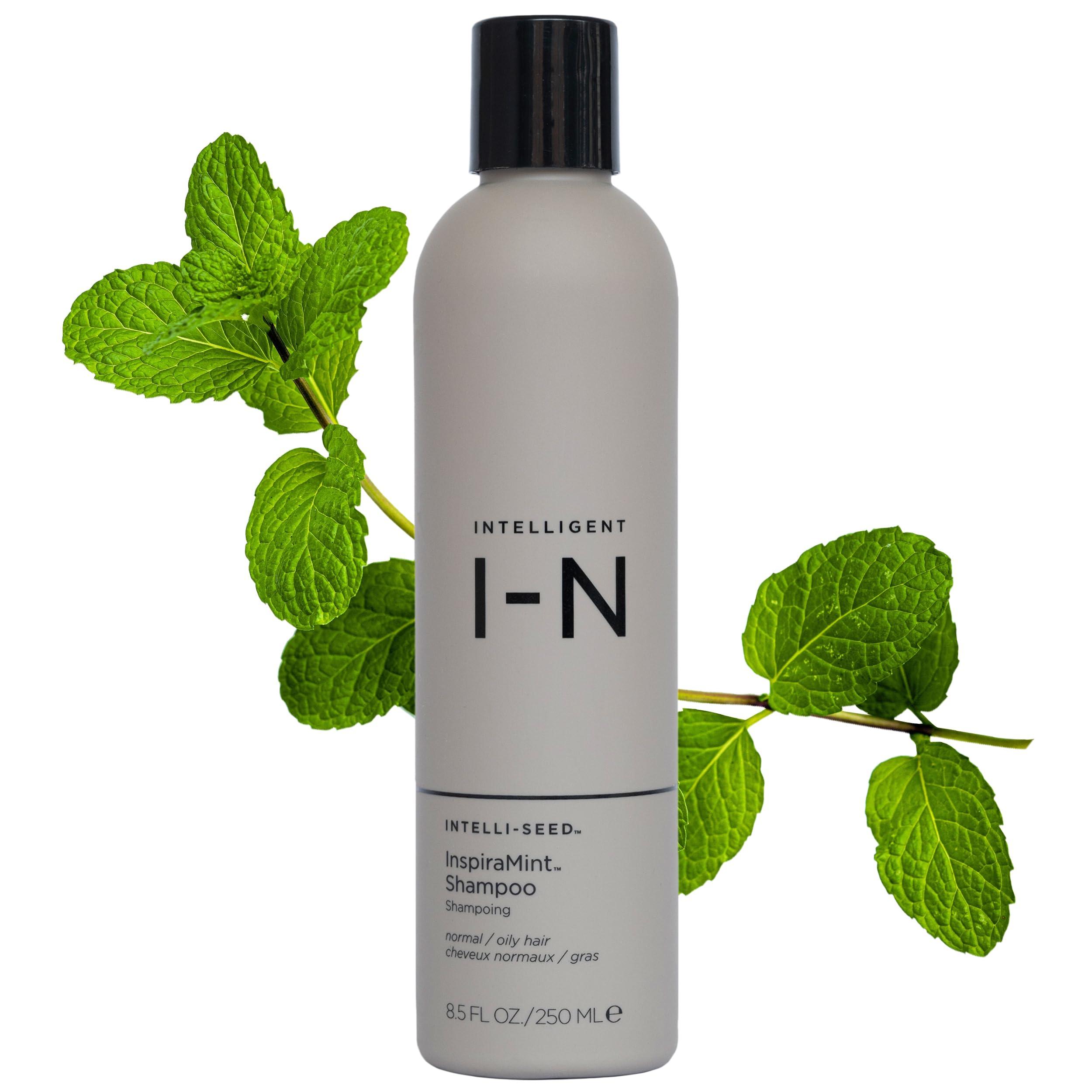 Intelligent Nutrients Intelligent Nutrients InspiraMint Shampoo, Invigorating Organic Mint Daily Shampoo for Fine and Oily Hair, Balancing, Refreshing, Color-Safe, 8.5 Fl Oz