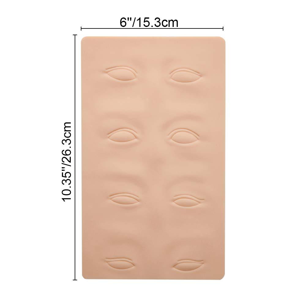 DBQ Tattoo Skin Practice 3pcs 3D Microblading Practice Skin For Eyebrows And Lips ermanent Makeup Brow And Lips Silicone Skin Tattoo Training by Micro-Blading And Needling,Fake Skin Sheets For Beginners