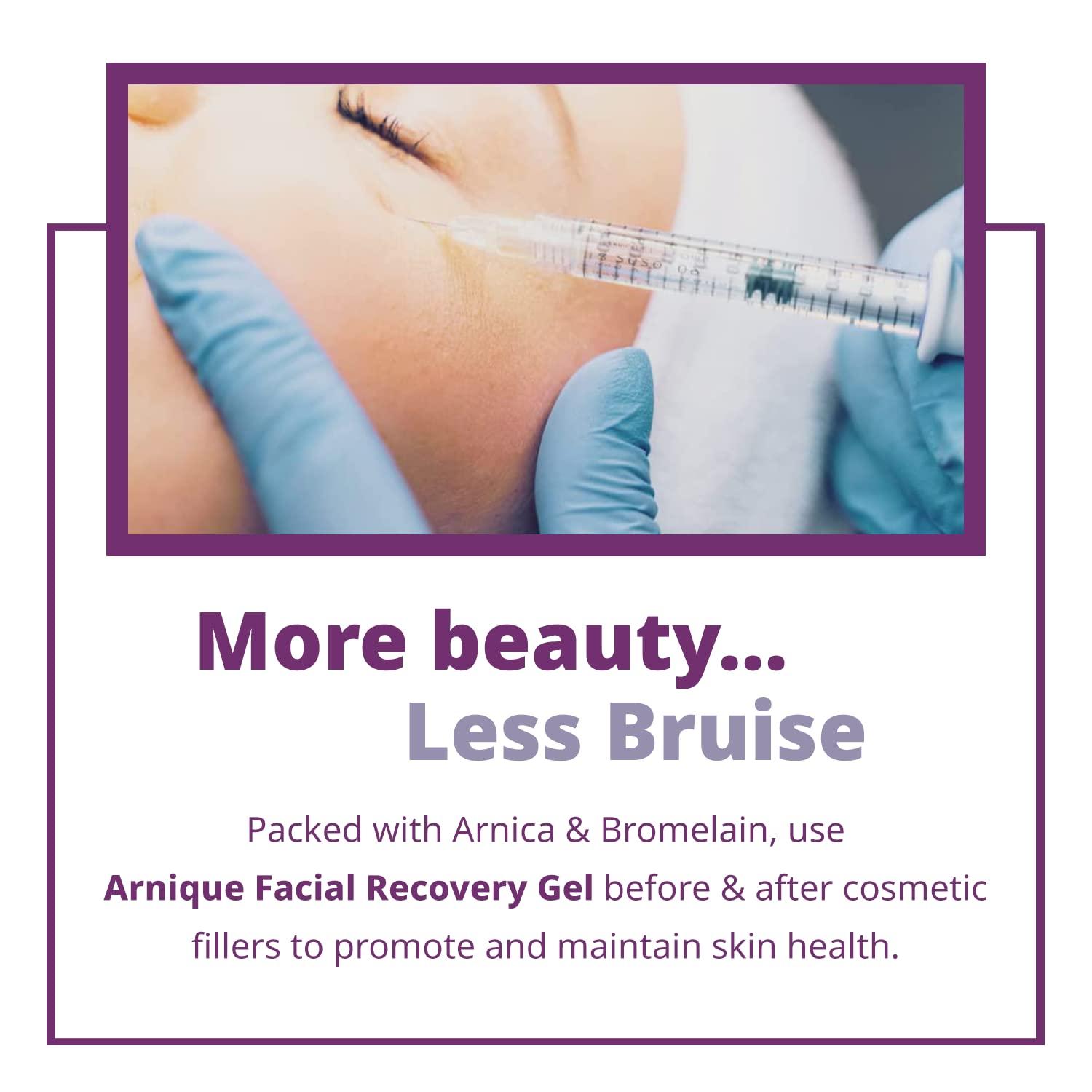 Arnique Arnique Arnica Gel for Face - Facial Recovery Aftercare for Fillers & Cosmetic Injection Treatments, Arnica Montana and Bromelain for Bruising and Swelling After Surgery Skin