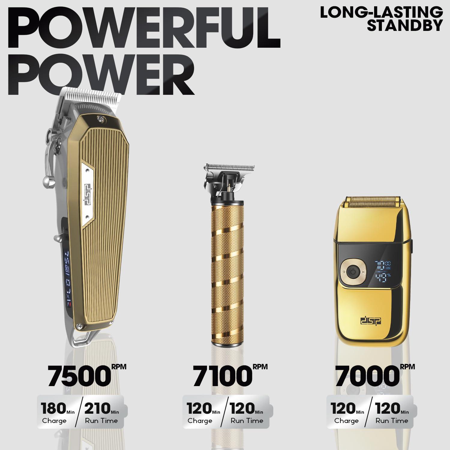 DSP DSP Professional Barber Clippers Set for Men - Cordless Bald Shaver Men Clippers and Trimmers Set - All in one Complete Kit