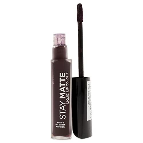 Rimmel London Rimmel London Stay Matte Liquid Lip Color with Full Coverage Kiss-Proof Waterproof Matte Lipstick Formula that Lasts 12 Hours - 870 Devotion, .21oz