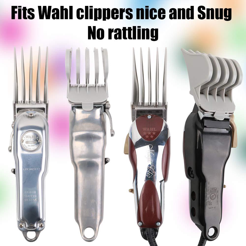 CR8GR8 Professional Hair Clipper Guides: 1 & 1/4", 1 & 1/2", 2" Combs, Fits Wahl Clippers (White)