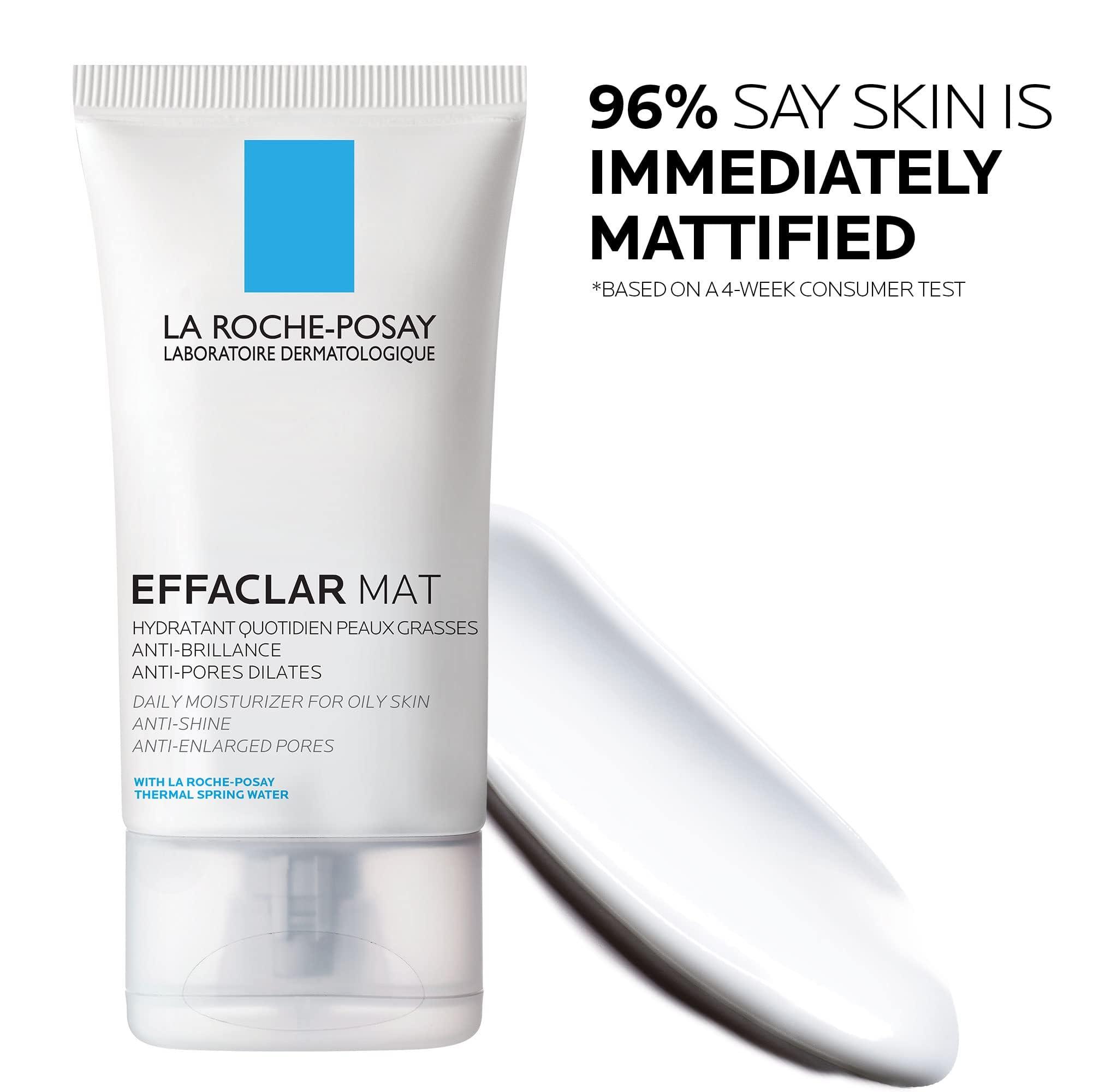 La Roche-Posay La Roche-Posay Effaclar Mat, Daily Moisturizer For Oily Skin, Visibly Reduces The Look Of Pores, Oil-Free Mattifying Moisturizer, Smooths Skin Texture, Non-Comedogenic & Dermatologist Tested
