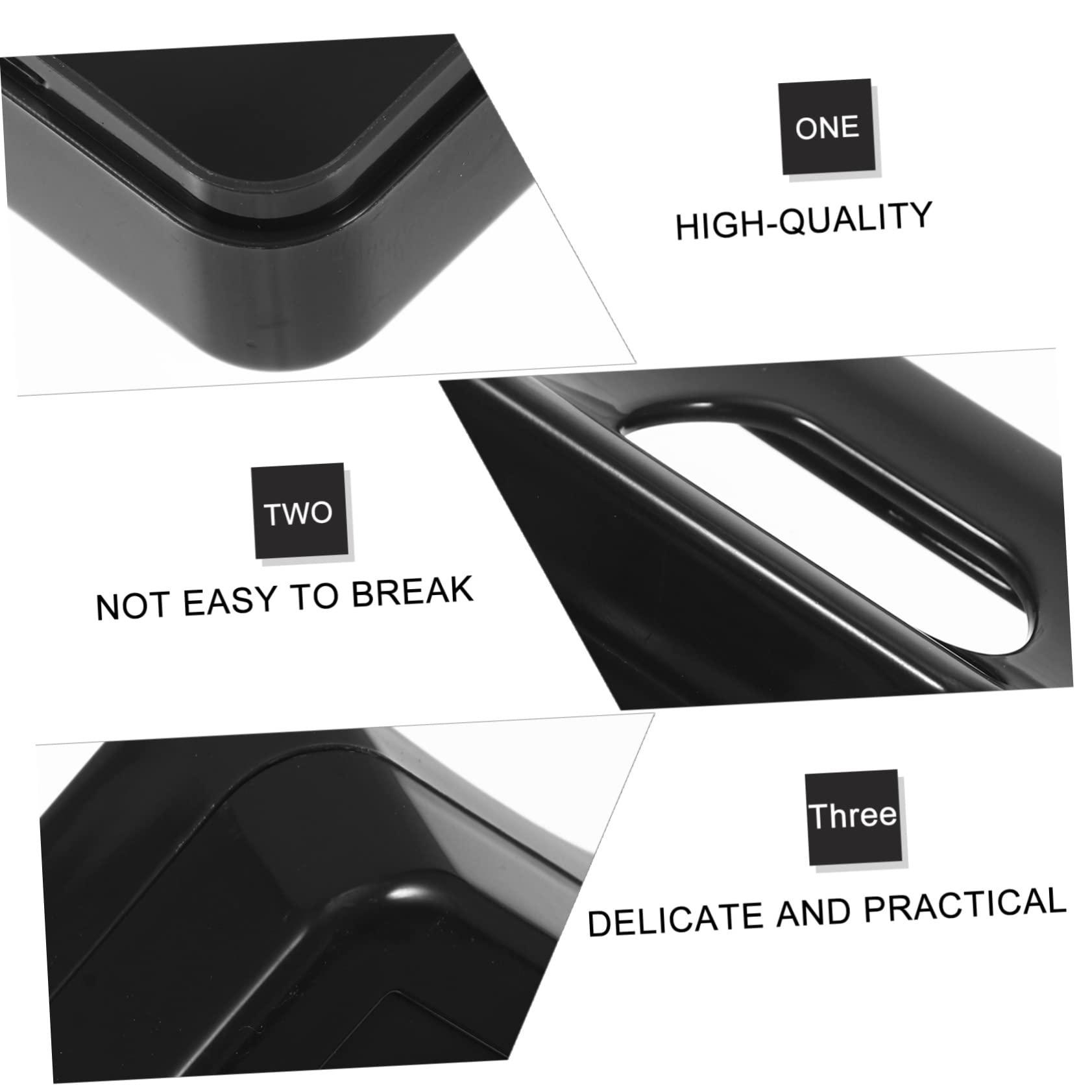 Didiseaon Didiseaon 2 Pcs Glitter Storage Box Storage Case Nail Stuff Organizer Black Tray Nail Dip Case Powder Collection Tray Recycling System Manicure Nail Box Charm Plastic