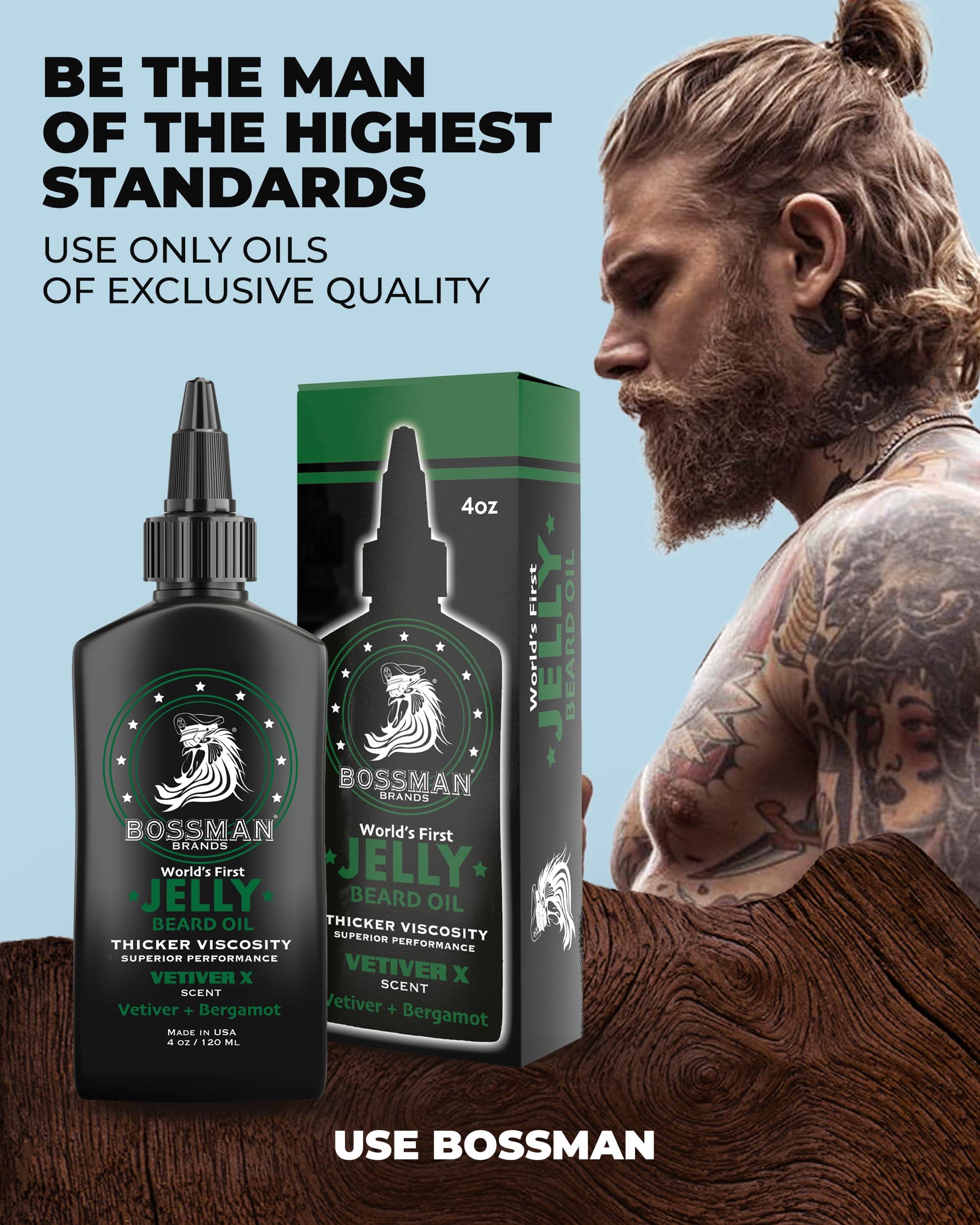 Bossman Bossman Beard Oil Jelly and Relaxing Beard Balm Combo- Vetiver X Scent