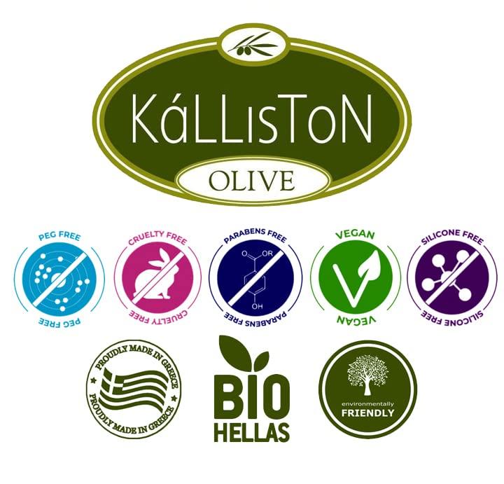 Kalliston Kalliston, ?assage Body Soap with Organic Olive Oil, Coconut and Avocado Oil, Massage & Exfoliating Natural Soap, Handcrafted in Crete, Greece, 110g Each Bar, Pack of 4