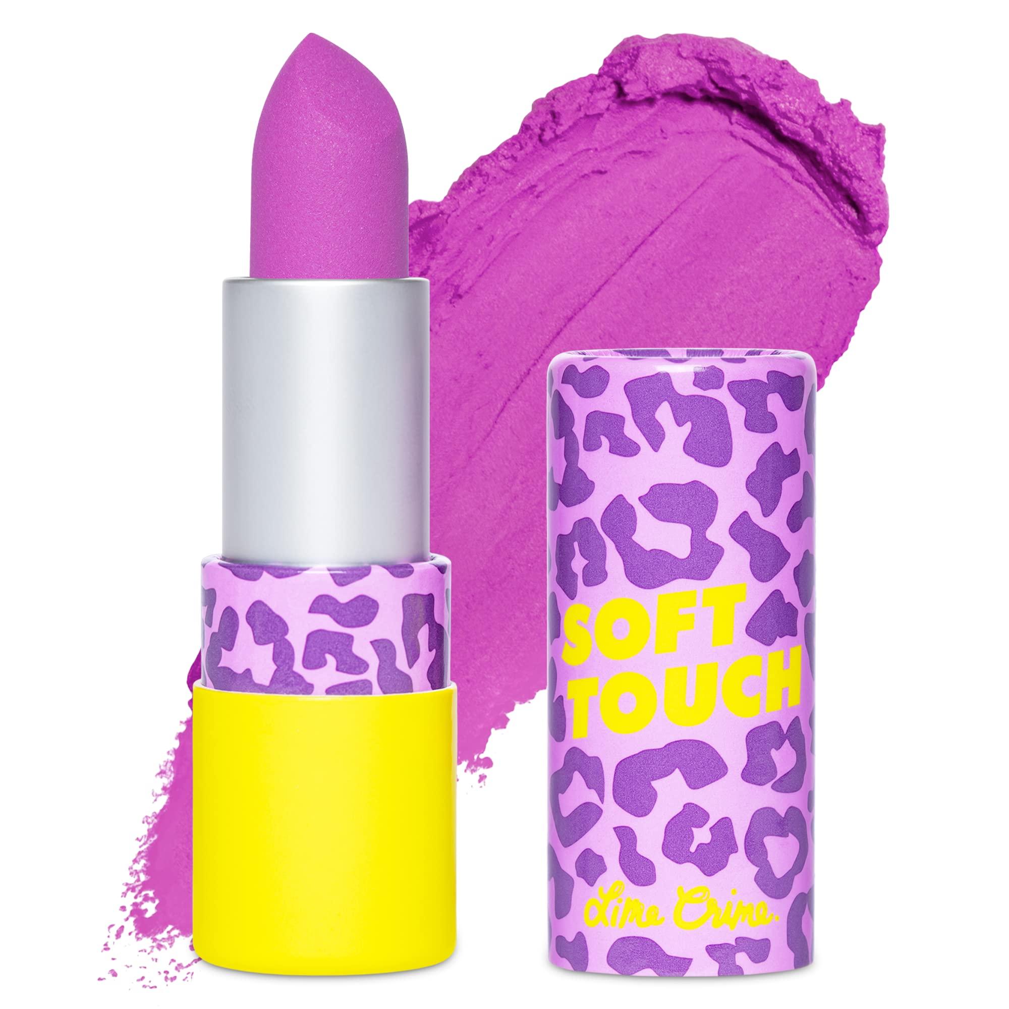 Lime Crime Lime Crime Soft Touch Comfort Matte Lipstick, Disco Down (Bright Magenta) - Flirty Retro Shades - Full-Coverage Long Lasting, Lip Lining & Soft Formula for All-Day Wear - Talc-Free & Paraben-Free