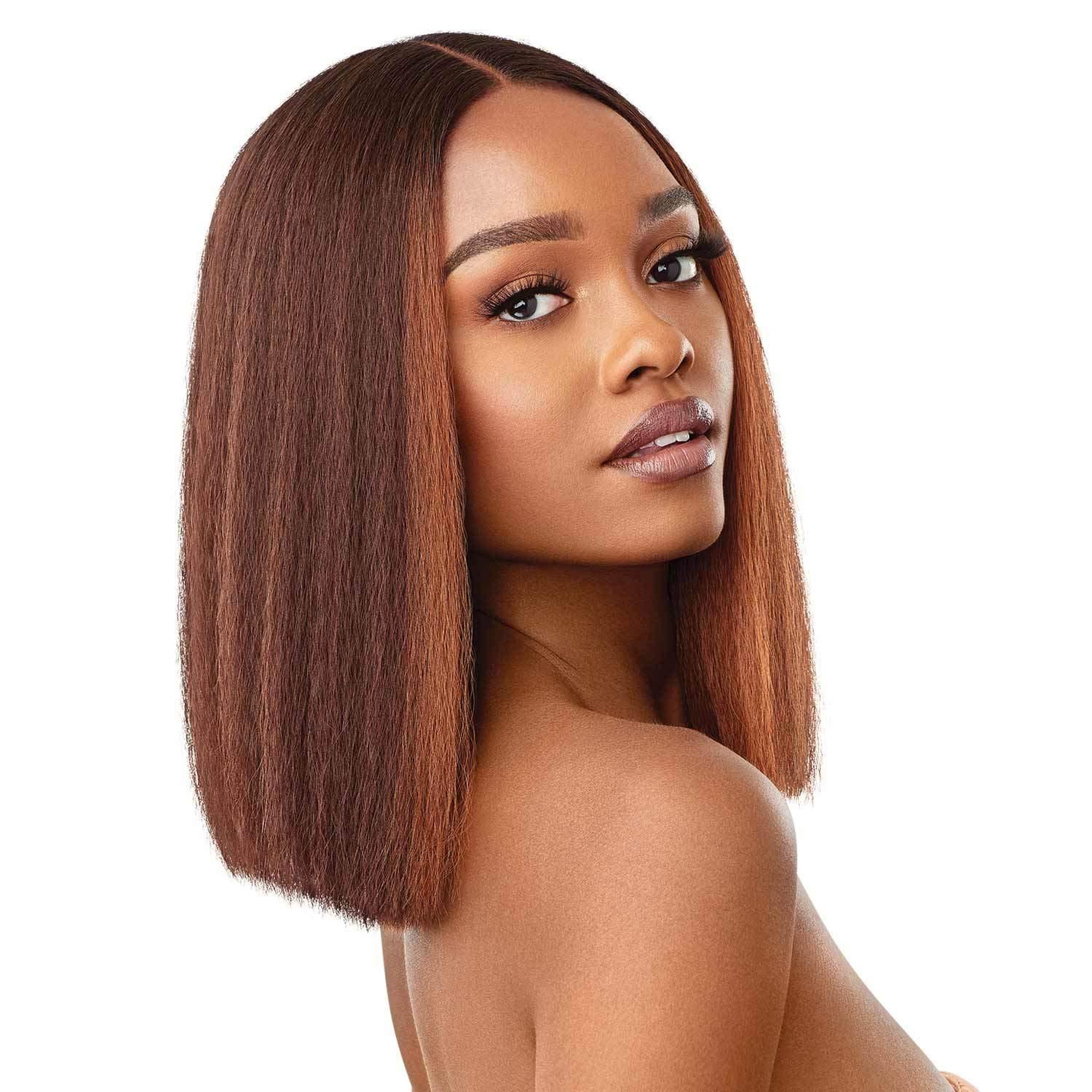 Outre Outre Synthetic Pre-Plucked HD Transparent Lace Front Wig- ANNIE BOB 12\" (DRFF4/GDNHN)