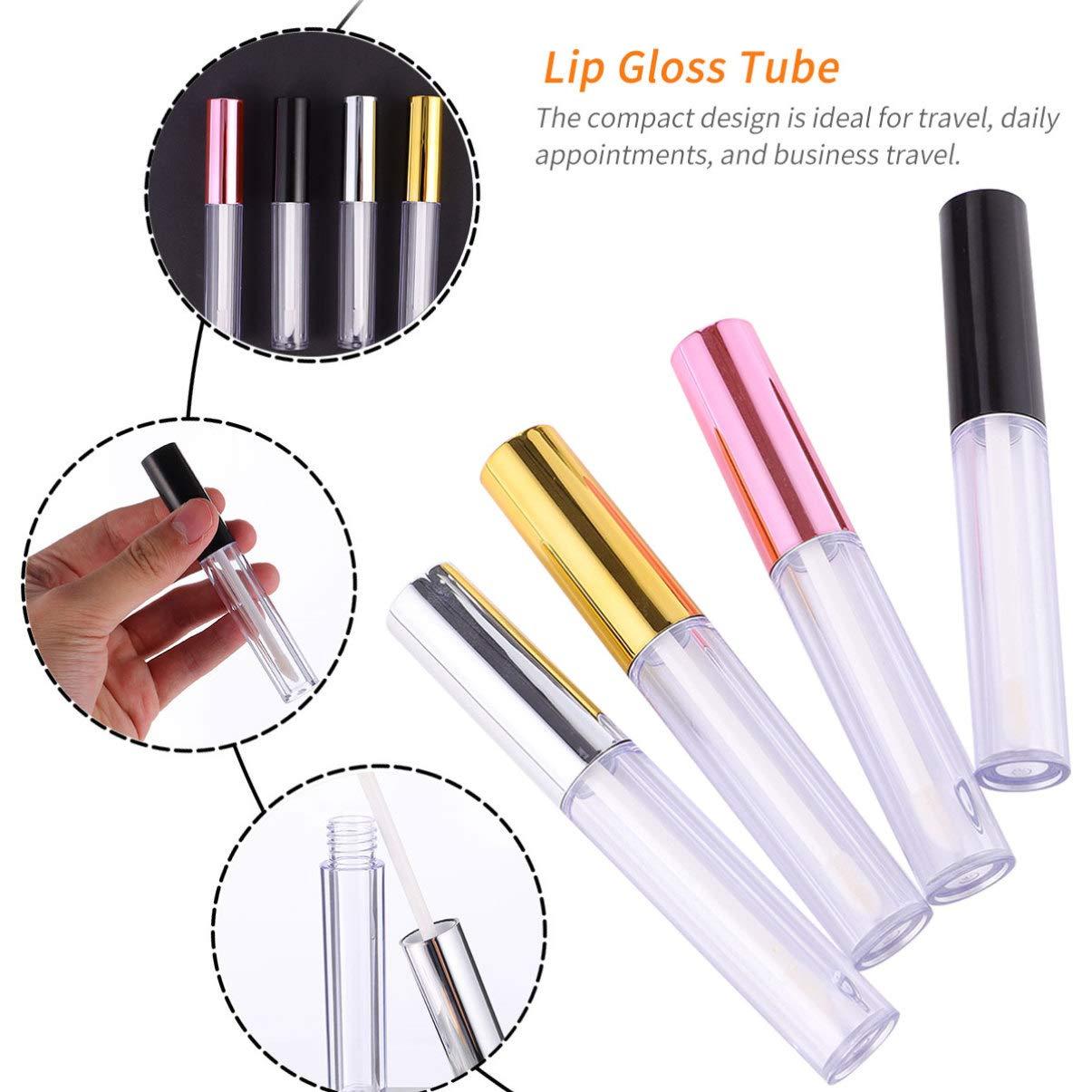 HEALLILY 20pcs Lip Gloss Empty Tube Lipgloss Tubes Bulk Lip Gloss Refillable Bottles Travel Containers for Liquids Travel Containers for Toiletries Lip Tint Filling Plating Cover