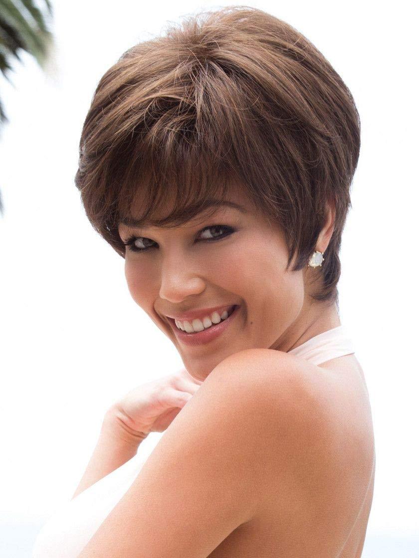 Noriko Noriko Megan Wig Color Sunny Blonde Wigs 5\" Short Bob Wedge Tapered Back Longer Layers Face Framing Pixie Synthetic Average Cap Bundle MaxWigs Hairloss Booklet