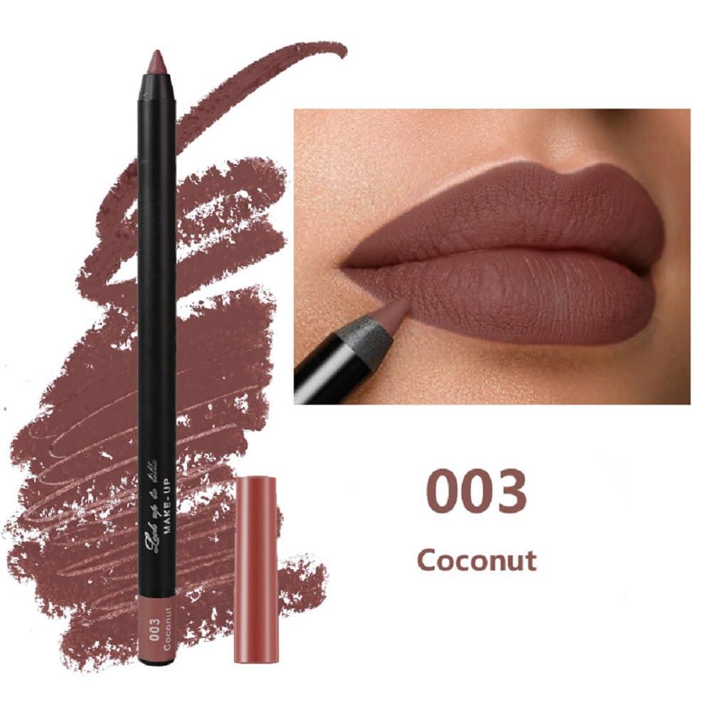 Generic Lip liner Non-stick cup non-decolorization waterproof sweat-proof matte lipstick pencil (3, 1.2g)