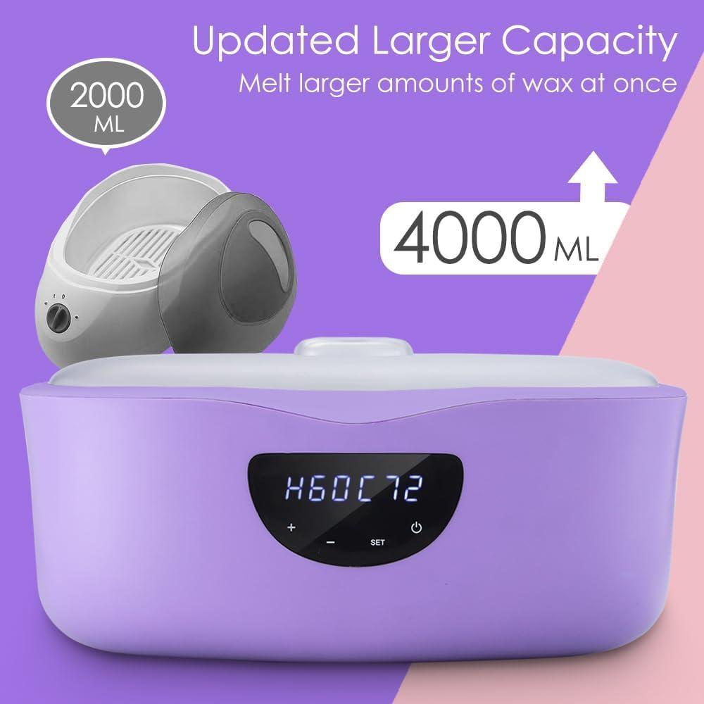 Wahzzi Paraffin Wax Machine for Hands and Feet - 4000ml Paraffin Bath for Hand and Foot Therapy - Quick Heating Paraffin Wax Warmer Kit with Wax Refills