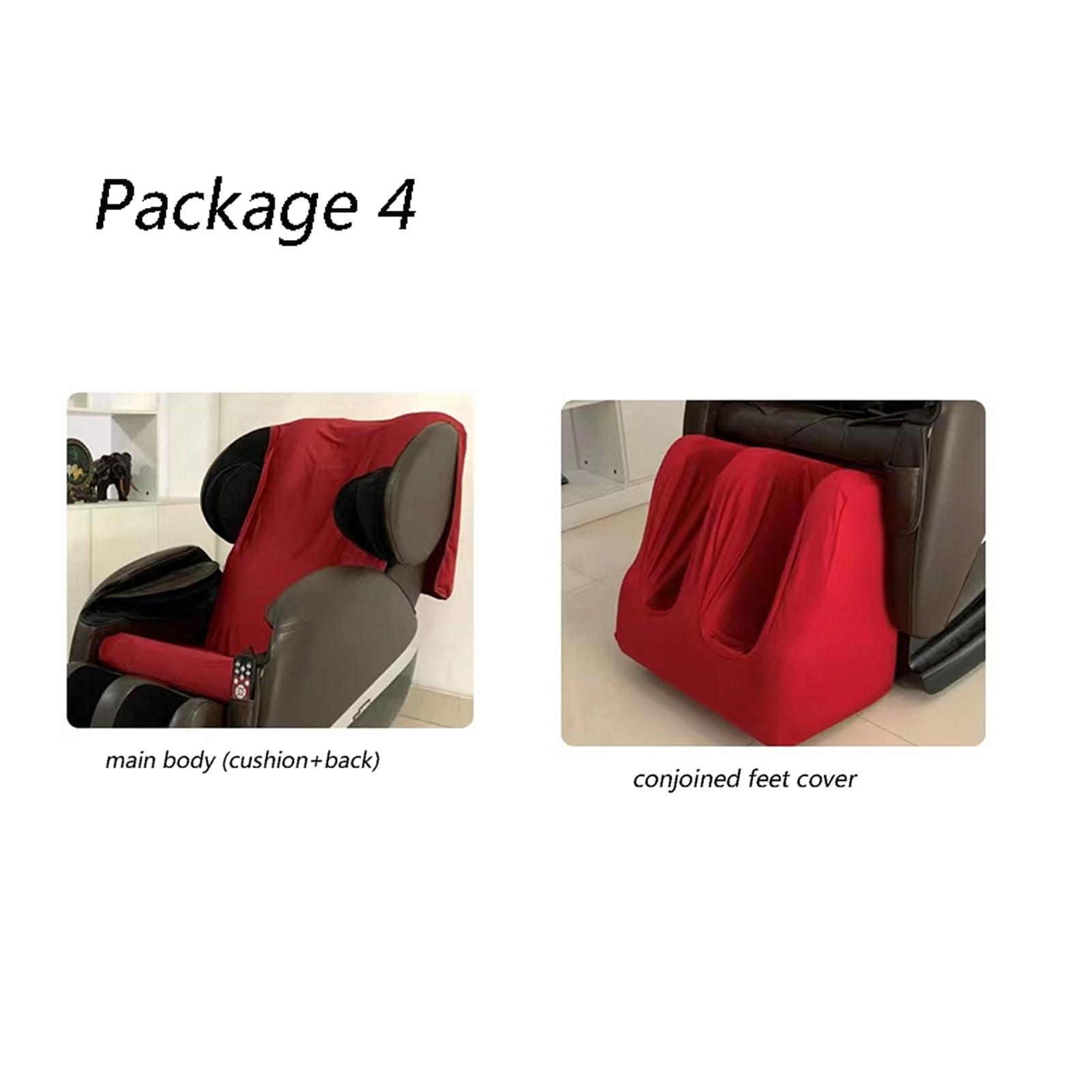 CEUGS Thick Massage Chair Cover, Massage Chair Dust Cover, Full Body Massage Chair Zero Gravity Chair Cover Cover,D,Package 4