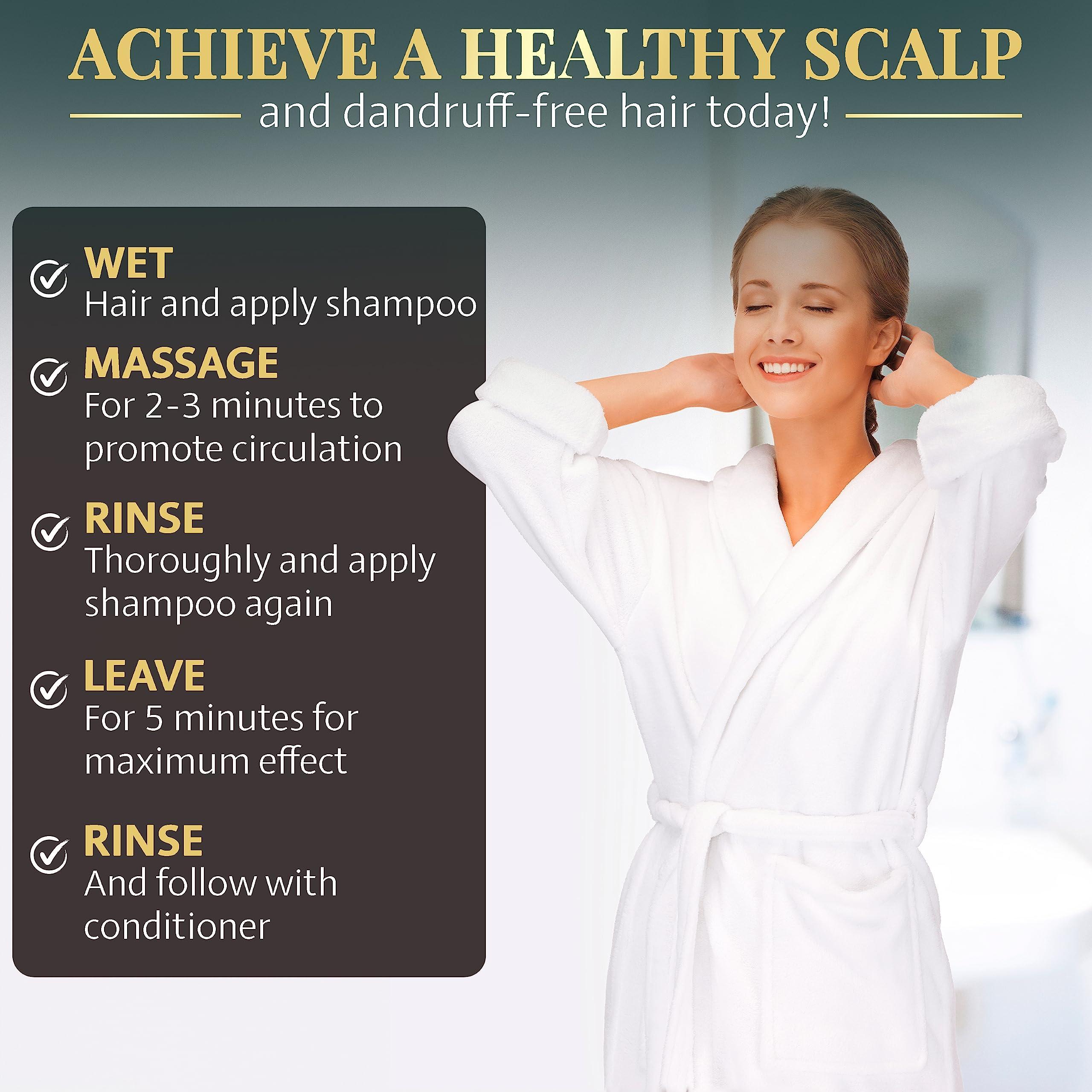 Aroma Dead Sea Aroma Dead Sea Black Mud Shampoo - Fights Dandruff, Thinning Hair, Weak Roots & Itchy Scalp. Prevents Hair Loss & Encourages Growth. Ideal for Damaged Hair (12.85 fl.oz)