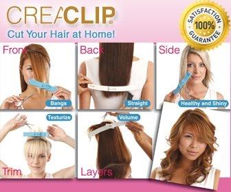 CreaClip Original CreaClip Deluxe Package Hair Cutting Tools - As seen on Shark Tank - CreaClip Set & Scissors and Instruct. DVD Professional Home Haircutting Guide, Home Hair Cutting Clips for Bangs, Layers