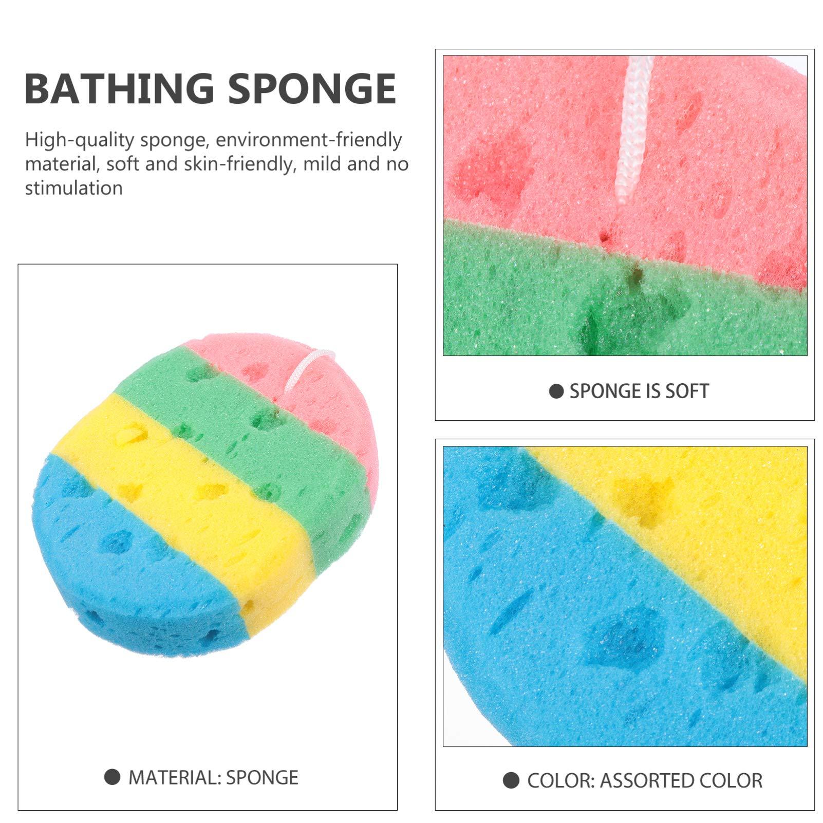 NULYLU NULYLU Soft Seaweed Bath Sponges 4pcs Set Exfoliating Shower Sponges Brush Gentle Body Scrubbers for Daily Use Travel Comfy