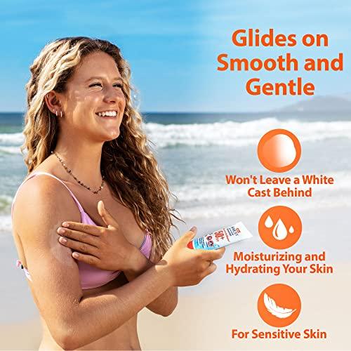 SAFE SEA Safe Sea Jellyfish Sting-Blocking Sunscreen for Kids, SPF 50+ Lotion 4oz, Waterproof, Biodegradable, Coral Reef-Safe – Body and Face Sunscreen, Anti-Jellyfish and Sea-Lice sting protection.