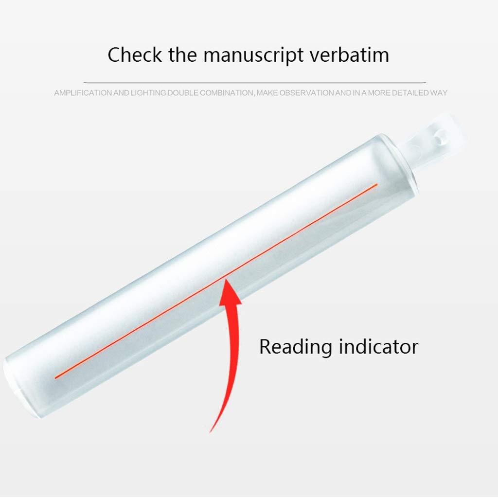 DLT DLT 15CM MagniBar Magnifying Bar with Pearl Line, Illuminated Bar Loupe for Small Print, Portable Strip Reading Glass for Scenarist, Seniors, Macular Degeneration,