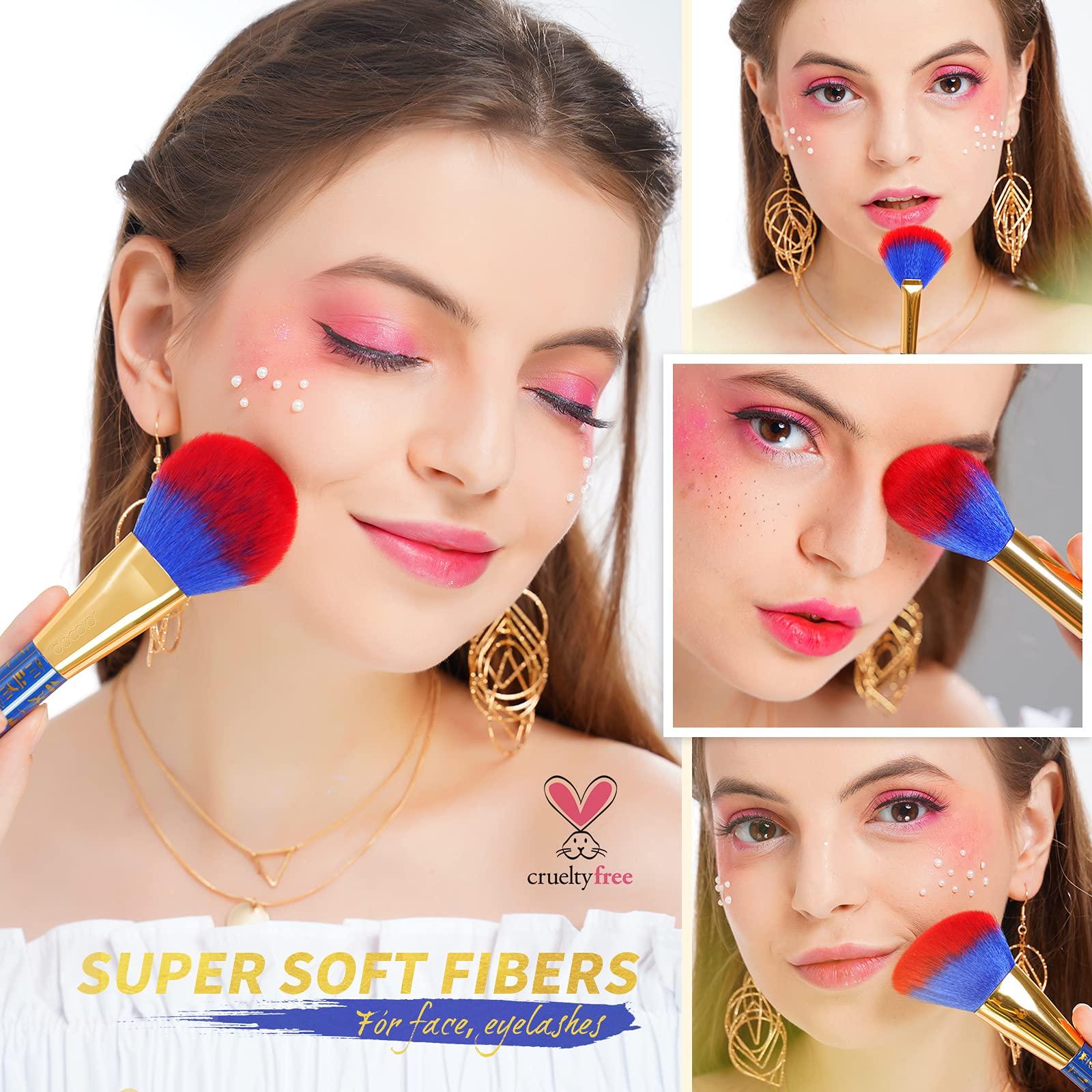 docolor Docolor Makeup Brushes 19Pcs Makeup Brush Set Premium Gift Synthetic Powder Kabuki Foundation Contour Blush Concealer Eye Shadow Blending Liner Make Up Brush Kit, Ancient Egyptian Series