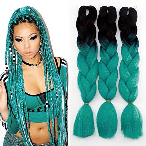EVILD Evild Crochet Jumbo Braiding Synthetic Box Twist Braids Hair Extensions Kanekalon Twist Braiding Hair for Women and Girls(Pack of 3) (B14)