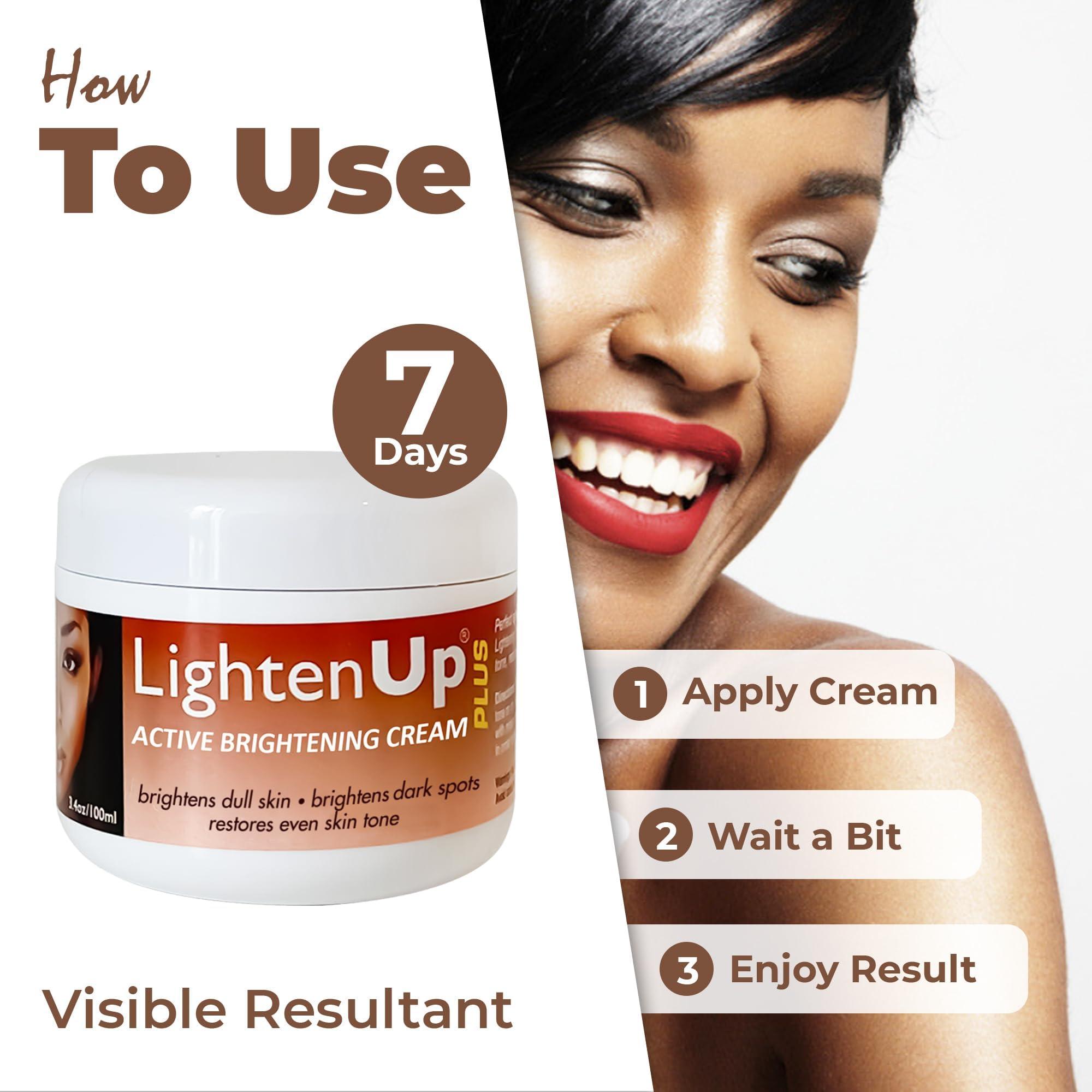 OMIC Lighten-Up LightenUp Plus Active Skin Brightening Cream - 3.4 Fl oz / 100 ml - Daily Moisturzing Cream, For Face and Body
