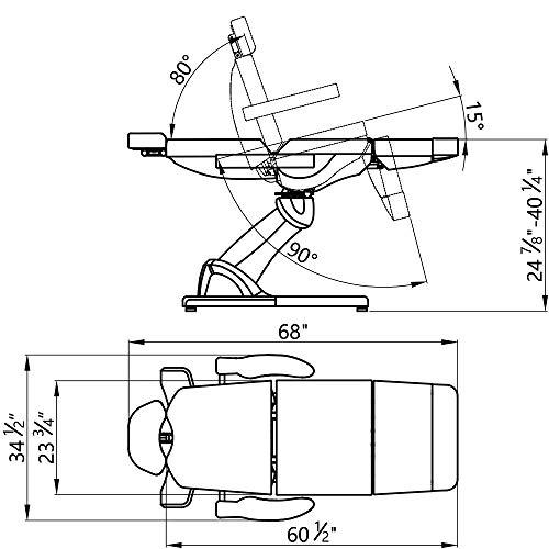 Dir Full Electrical 4 Motor Podiatry Chair Facial Massage Dental Aesthetic Reclining Medical Aesthetic Chair PAVO