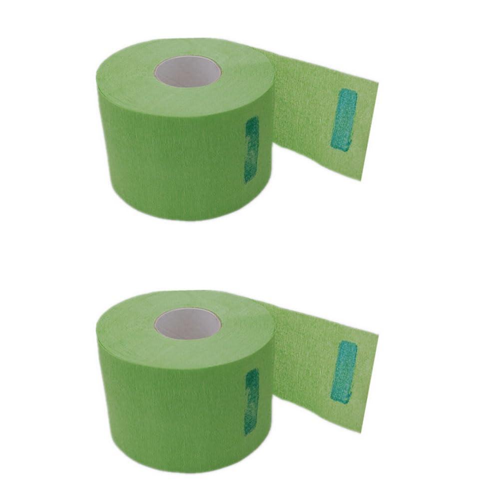 UPSTORE 2 Rolls Barber Neck Strips Disposable Stretchy Flexible Paper Neck Strips Hairdressing Wrap Paper Tape Barber Supplies Accessories for Salon Haircutting Styling