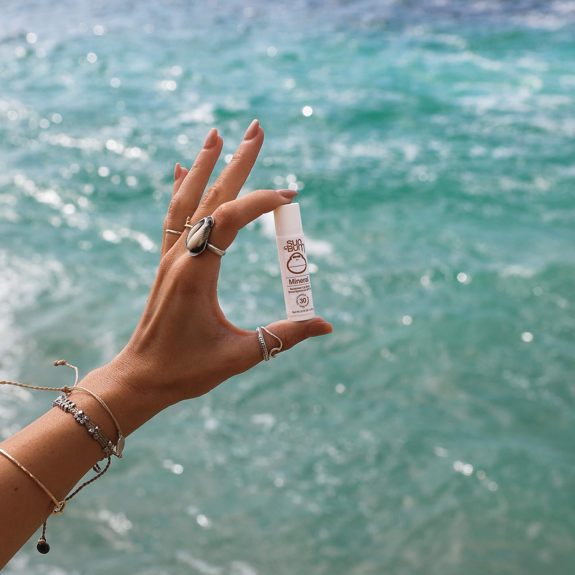 Sun Bum Sun Bum SPF 30 Mineral Sunscreen Lip Balm | Hawaii 104 Reef Act Compliant (Octinoxate & Oxybenzone Free) Broad Spectrum Natural Lip Care with UVA/UVB Protection | .15 oz