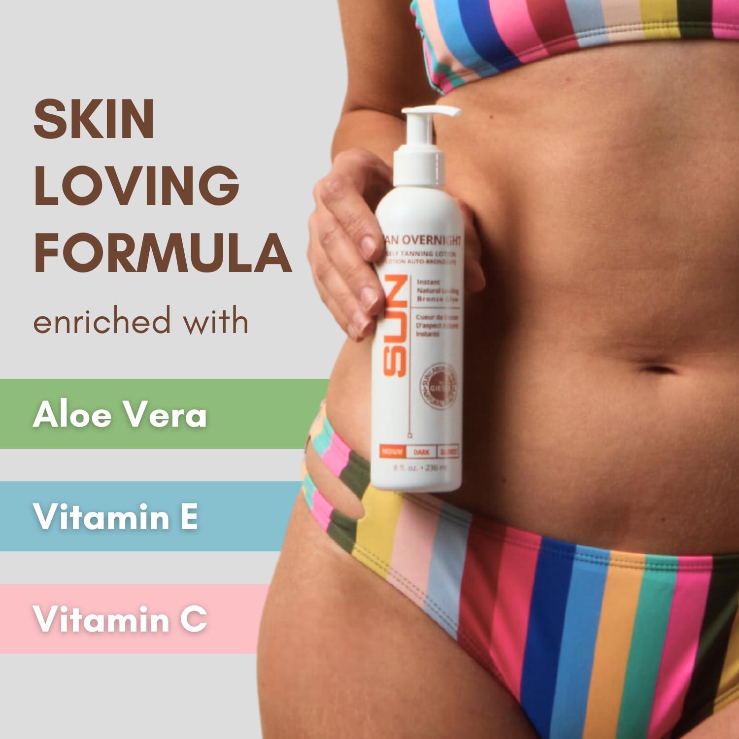 Sun Laboratories by Giesee SUN LABORATORIES Self Tanning Lotion Tan Overnight - Medium (8 oz)