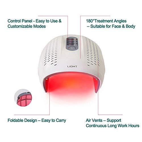 NORLANYA BEAUTY EQUIPMENT NORLANYA LED Light Skin Care Device for Face and Body, Fold-able, Red & Blue Light Photon Therapy