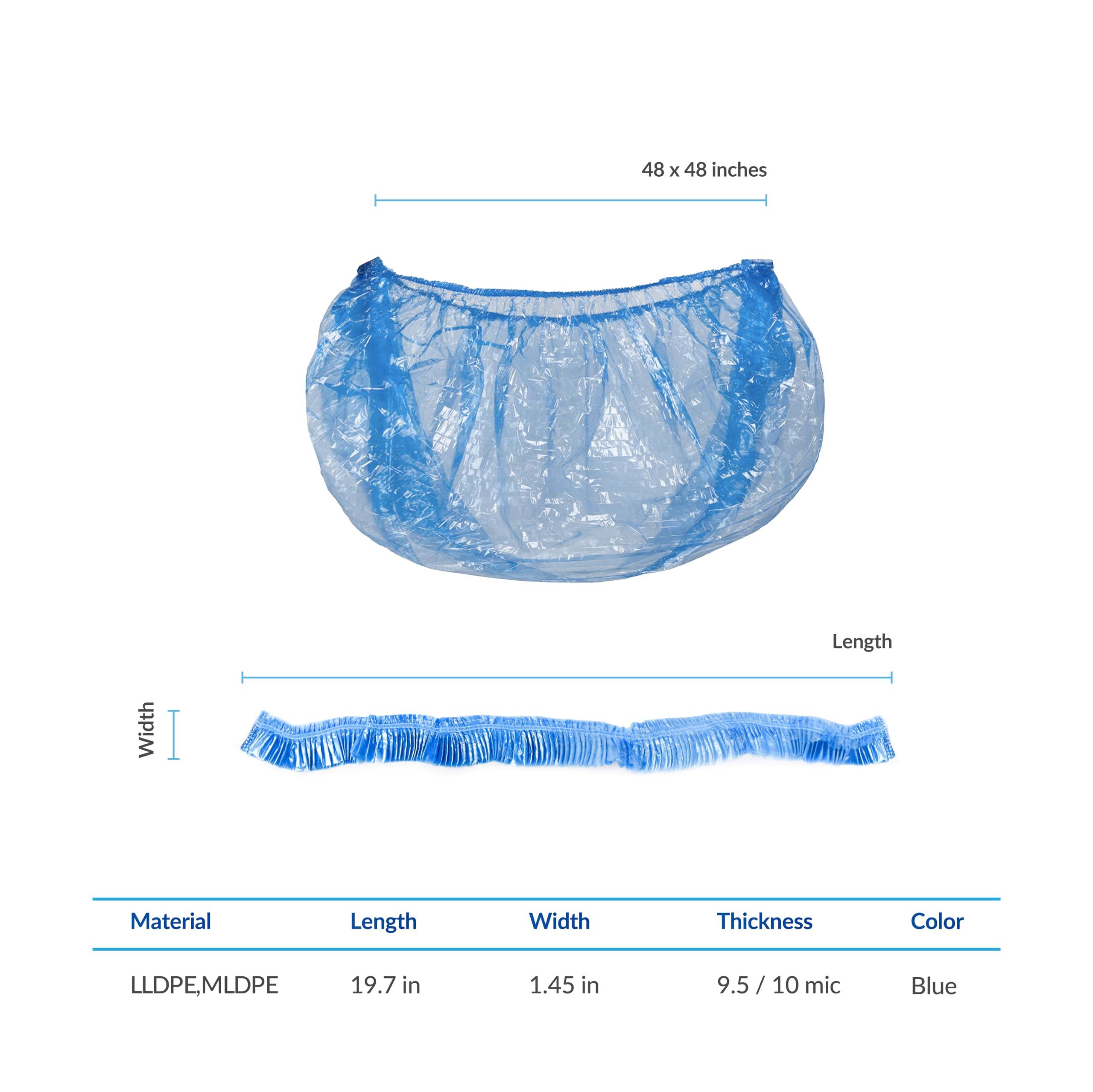 TP PLASTIC TP Plastic Pedicure Foot Spa Liners - Disposable 200pcs, 48\'\' x 48\'\' x 9.5 Micron Thick for Pedicure Foot Baths