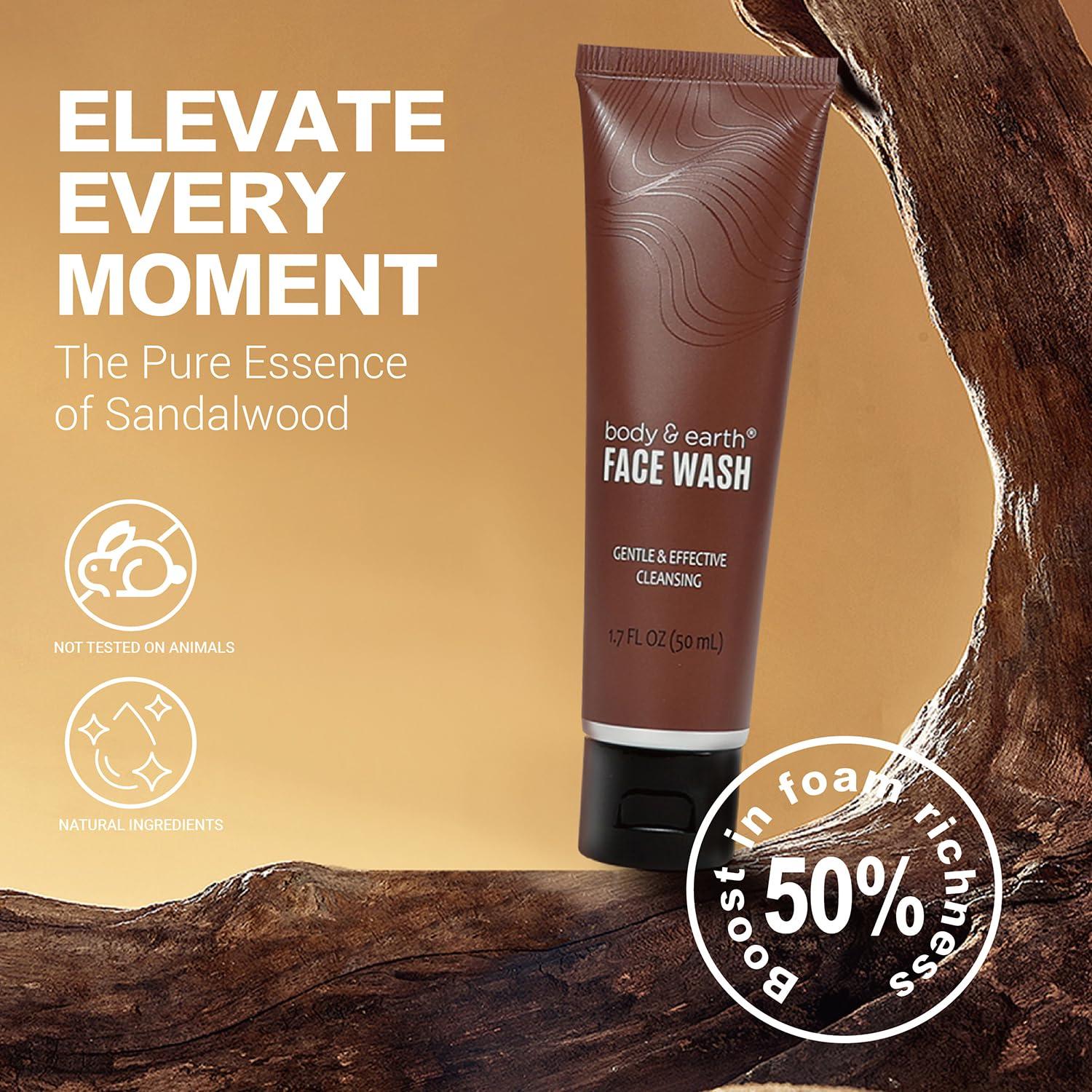 BODY & EARTH Gift Baskets for Men Bath and Body Gift Set Body & Earth Mens Bath Set with Body Lotion, Face Wash, Shower Gel, Bubble Bath, Loofah & More, Birthday Gifts for Men,Fathers Day Gifts