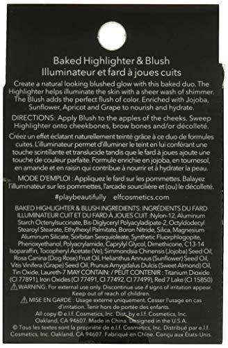 e.l.f. Elf Cosmetics Baked Highlighter & Blush 83371 Rose Gold, 0.6 Ounce