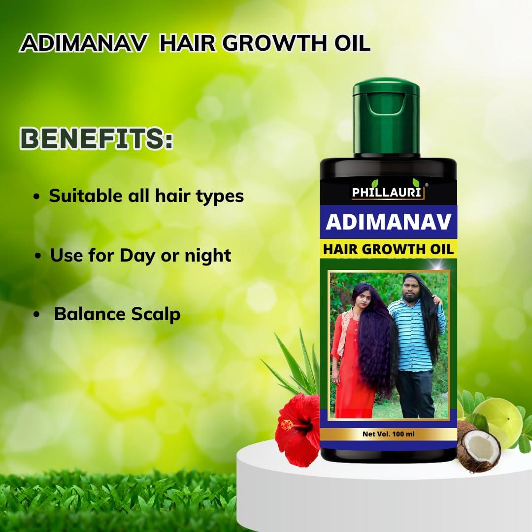 Phillauri Phillauri Adivasi Hair Oil | hair oil for dandruff control | hair oil for hair growth | for hair fall Control | with Rosemary Oil, Castor Oil, Argan Oil, Raw Batana Oil (Pack Of 5)