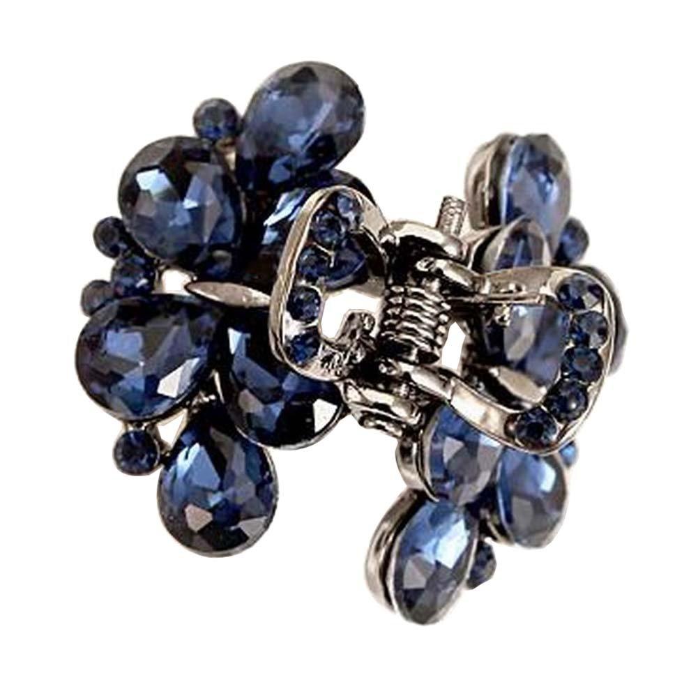 24station 2 Pcs Rhinestones Small Claw Clips Elegant Hair Claw Hair Clips #07