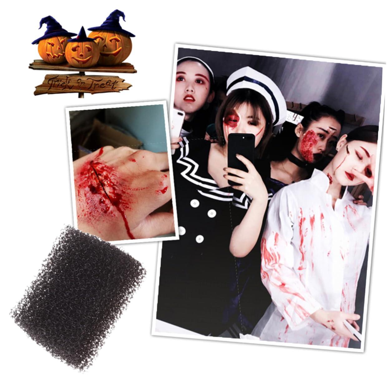 OSOLADY OSOLADY 3 Pcs Mud Skin Sponge Black Makeup Sponge Halloween Party Sponge Black Stipple Sponge Professional Makeup Kit Stipple Sponges Black Toiletry Bag Stipple Sponge Bulk