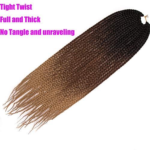 Geyashi Hair Geyashi Hair 24 Inch 1Pack/Lot 100G/Pack Honey Blonde 3S Senegalese Twist Box Braids Crochet Pre Looped High Temperature Fiber Brading Hair Extentions Ombre Crochet Box Braids(1B/4/27)