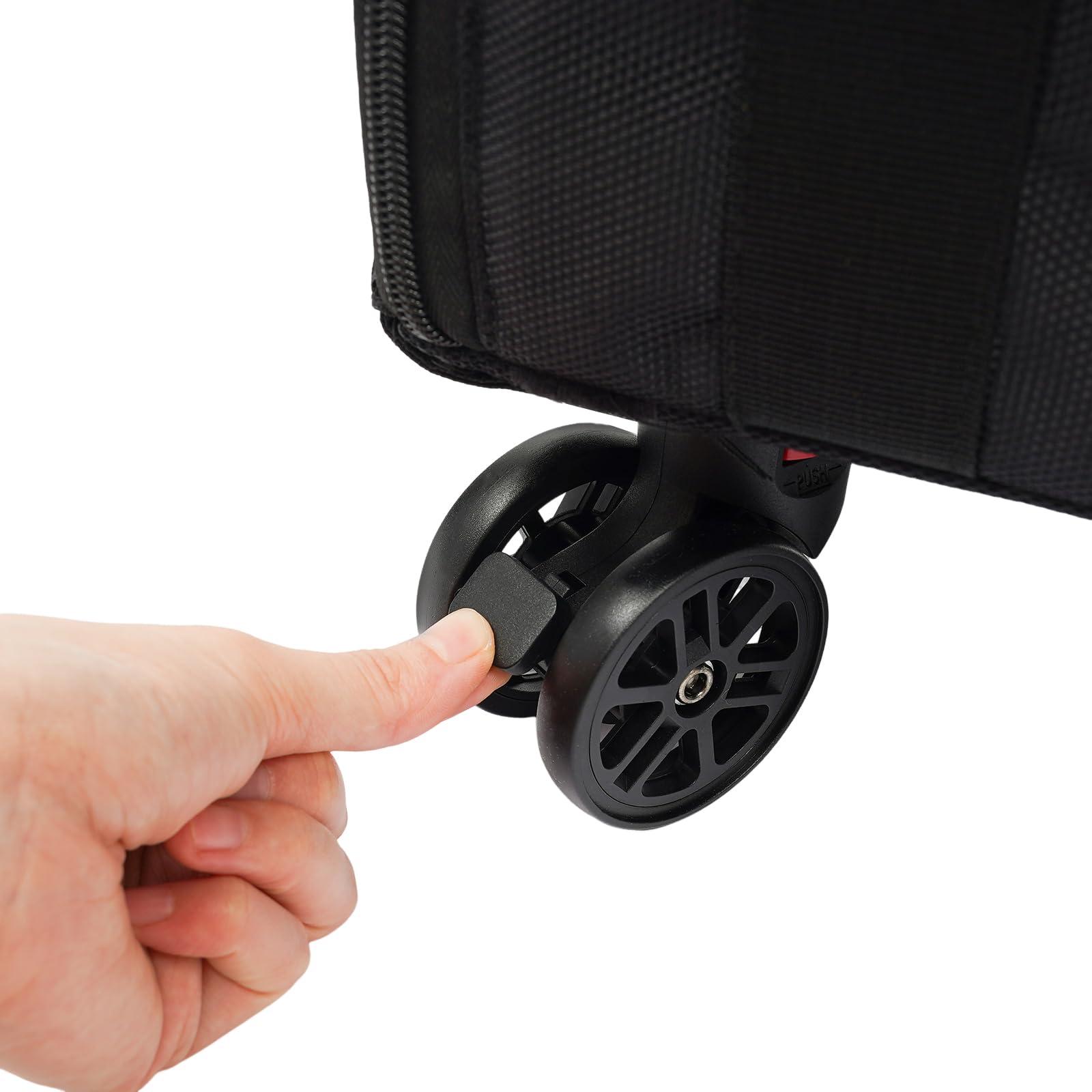 Eleeferri Eleeferri Rolling Makeup Case, Professional Makeup Train Case with 8 Drawers, 5-Layer Cosmetic Trolley, Pedicure/Manicure Organize Storage Case for Travel Large Capacity Barber Tools Bag