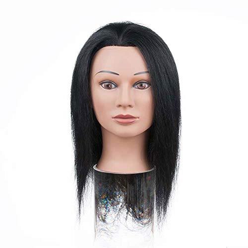 JTKDL JTKDL Mannequin Head Hair Styling Training Head Manikin Cosmetology Doll Head Synthetic Fiber Hair Hairdressing Training Model Mannequin Head with Human Hair