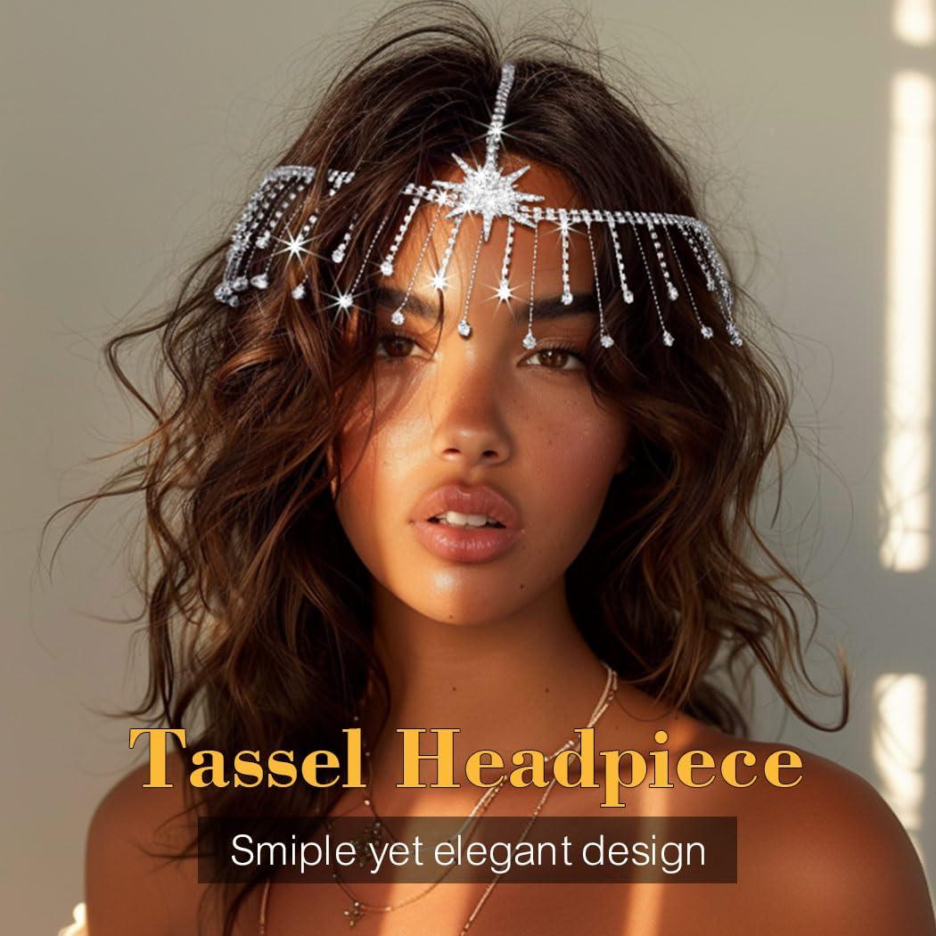 Yikisdy Yikisdy Silver Crystal Headband Sparkly Rhinestone HeadPiece Fashion Wedding Head Piece