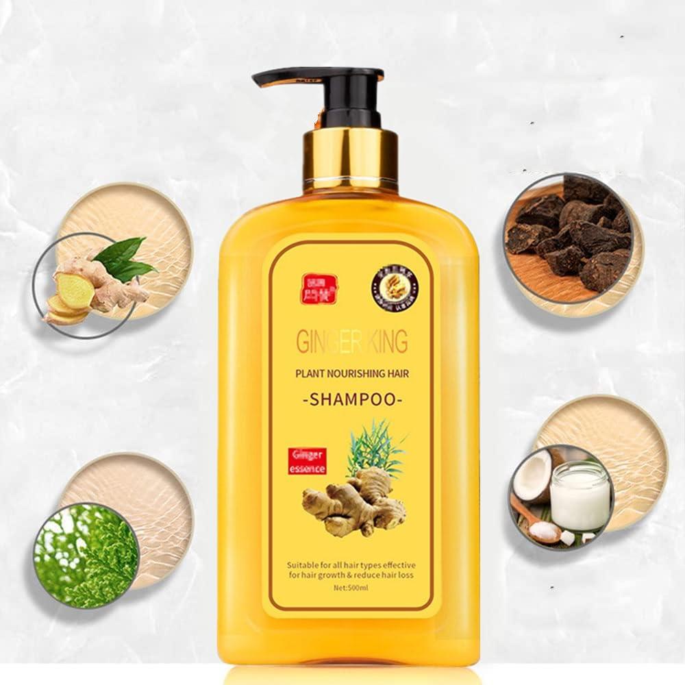 Lomnoeza Ginaday Instant Ginger Hair Regrowth Shampoo, Anti-Hair Loss (500ML/1PCS)