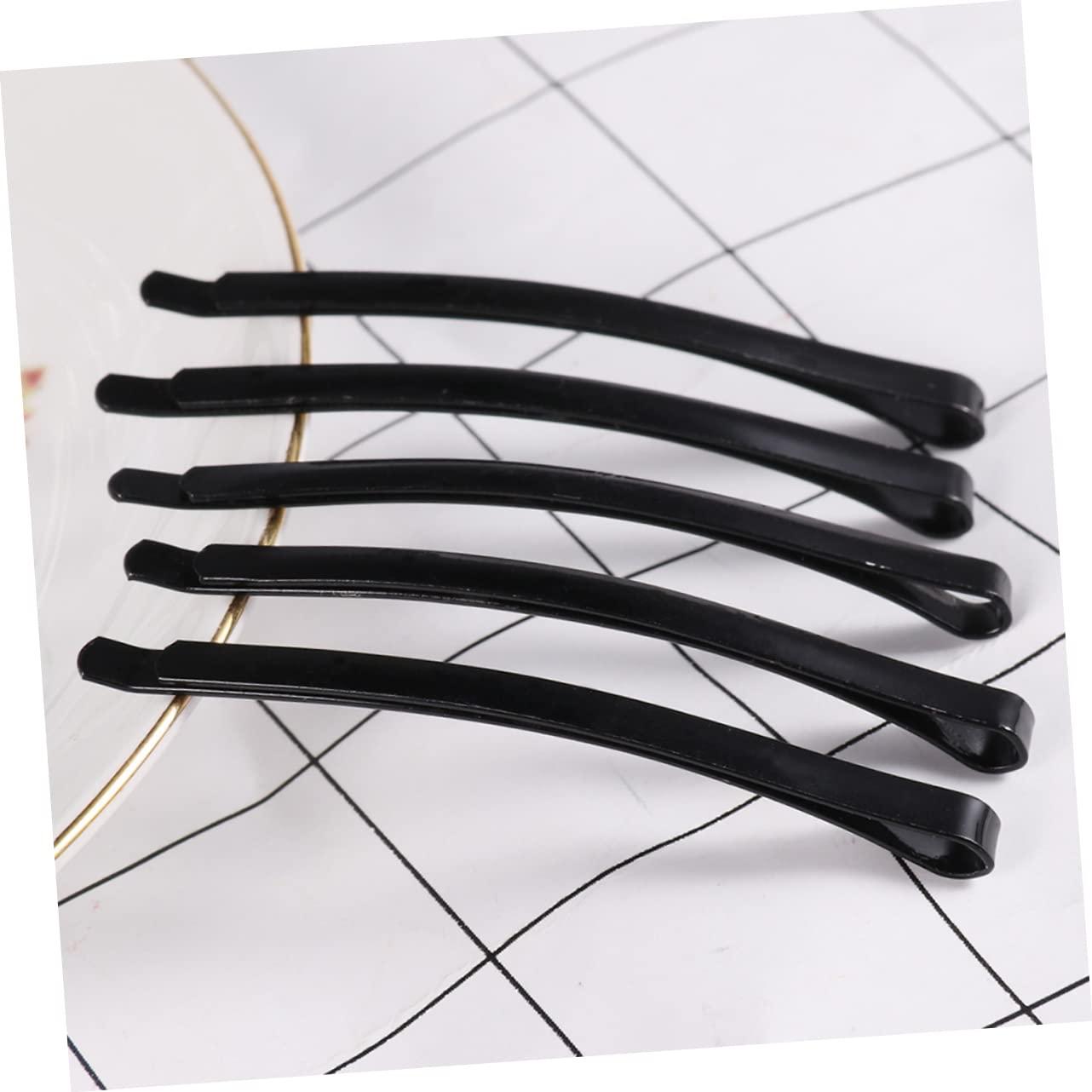 NOLITOY NOLITOY 100 Pcs Side Clip Hair Clip Black Hair Pin Rhinestone Hair Barrettes Fancy Hair Clips Hair Accessory Materials Roller Letter Hair Pins Accessories Black Slides Chiffon Bridal Metal