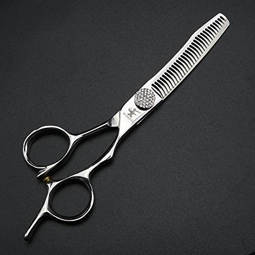 XUANFENG Diamond Screw Hair Scissors 6 inch JP440C Steel is Suitable for Family Hair Cutting, Professional Cutting and thinning Scissors Hairdresser Hair Styling Scissors, (2 PCS)