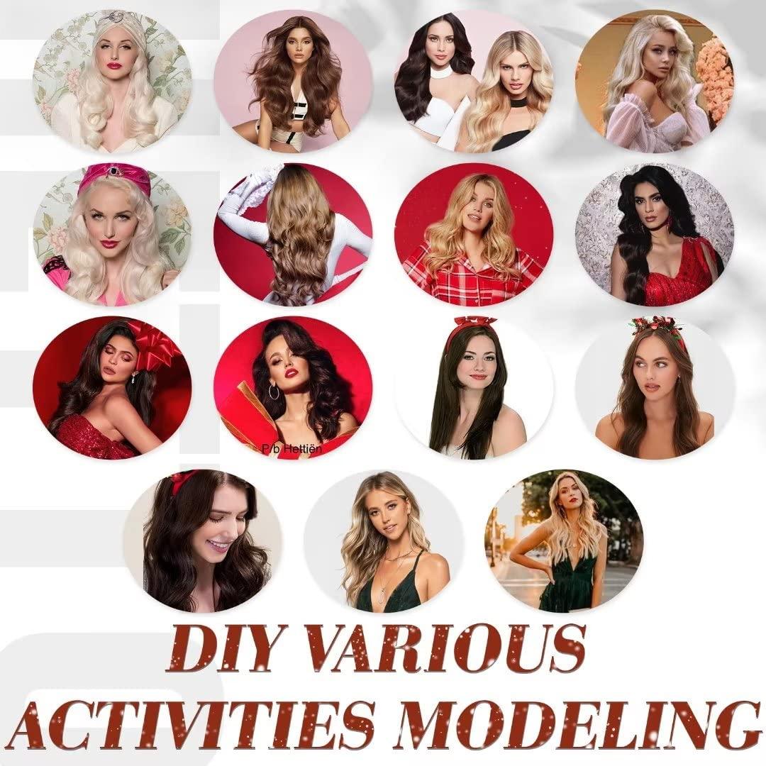 Hetto Hetto Nano Ring Hair Extensions Remy Hair Nano Hair Extensions Balayage Darker Brown to Light Brown with Medium Blonde Nano Bead Hair Extensions Pre Bonded Human Hair 16 Inch 50 Strands 50g