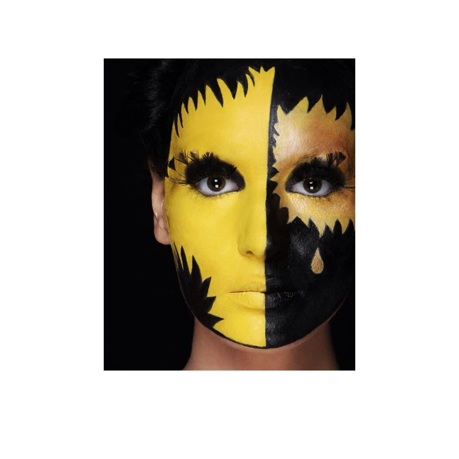 Liquid Latex Fashions Fluorescent Yellow 8 Oz - Liquid Latex Face and Body Paint, Black Light UV Reactive GLOW, Art, Theater, School Plays, Cosplays and Concerts!