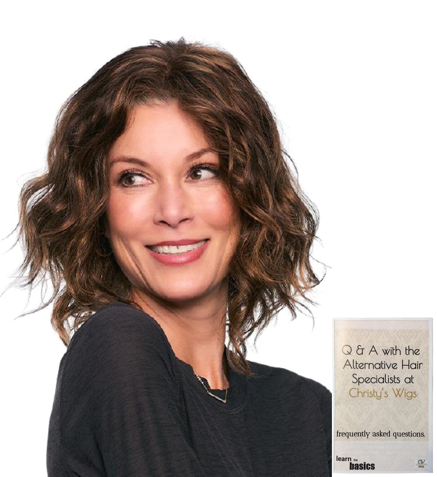 Jon Renau & Christy\'s Wigs Bundle - 2 Items: Julianne Lite by Jon Renau (item#1), Christy\'s Wigs Q & A Booklet (item#2) - Color: 22F16S8