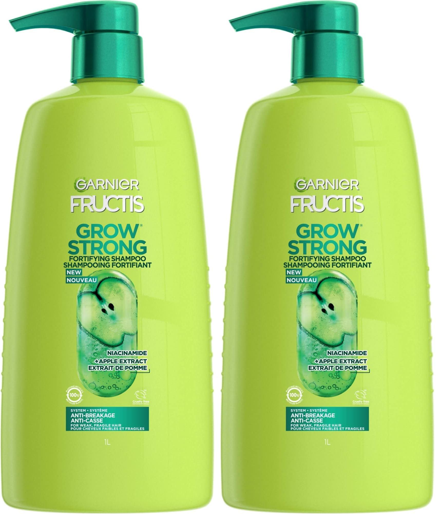 Garnier Garnier Fructis Grow Strong Shampoo, 33.8 Fl Oz, 1 Count (Packaging May Vary) (Pack of 2)