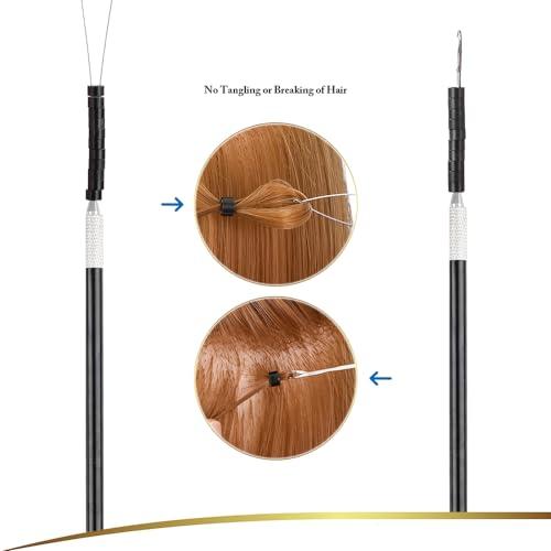 GlamorDove GlamorDove Hair Extension Tool 4.5mm Micro Beads 1000Pcs Hair Extension Microlink Beads Rings Silicone Aluminum Beads for Extension Tinsel Weft Extension