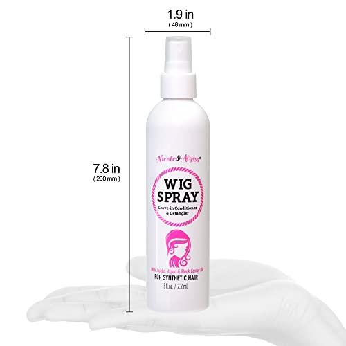 Nicole & Alyssa Nicole & Alyssa ] Wig Spray For Synthetic Hair 8oz + Travel Size